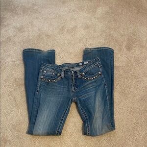 Miss Me Boot Cut Jeans with Embellished Pockets